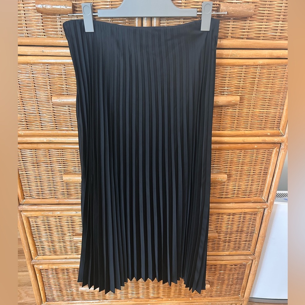 J. Crew pleated satin midi skirt